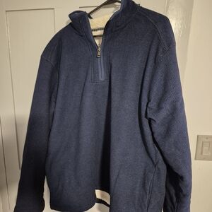 Men's Blue Half-Zip Sweater